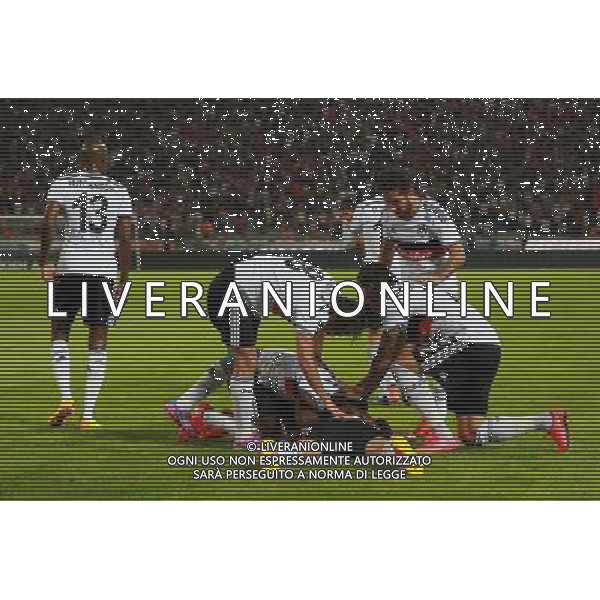 UEFA Champions League third leg qualification second leg match between Besiktas and Feyenoord at Olympic stadium in istanbul 06 august 2014. Pictured: Besiktas players celebrates after their goal. ELIMINACJE KWALIFIKACJE LIGA MISTRZOW SEZON 2014/2015 PILKA NOZNA FOT. Seskimphoto / NEWSPIX.PL POLAND, TURKEY, GERMANY, AUSTRIA AND UK OUT !!! --- Newspix.pl AG ALDO LIVERANI SAS ONLY ITALY *** Local Caption *** www.newspix.pl mail us: info@newspix.pl call us: 0048 022 23 22 222 --- Polish Picture Agency by Ringier Axel Springer Poland
