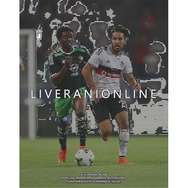 UEFA Champions League third leg qualification second leg match between Besiktas and Feyenoord at Olympic stadium in istanbul 06 august 2014. Pictured: Miguel Neolm (L) of Feyenoord and Kerim Frei of Besiktas. ELIMINACJE KWALIFIKACJE LIGA MISTRZOW SEZON 2014/2015 PILKA NOZNA FOT. Seskimphoto / NEWSPIX.PL POLAND, TURKEY, GERMANY, AUSTRIA AND UK OUT !!! --- Newspix.pl AG ALDO LIVERANI SAS ONLY ITALY *** Local Caption *** www.newspix.pl mail us: info@newspix.pl call us: 0048 022 23 22 222 --- Polish Picture Agency by Ringier Axel Springer Poland
