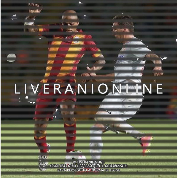 Friendly match between Galatasaray and Atletico Madrid at Ataturk stadium in Izmir. Score: Galatasaray 0 - Atletico Madrid 0 Pictured: Felipe Melo (R) of Galatasaray and Gabriel Fernandez Arenas (Gabi) of Atletico Madrid. MECZ TOWARZYSKI SEZON 2014/2015 PILKA NOZNA GALATASARAY vs ATLETICO MADRYT FOT. SESKIM/NEWSPIX.PL POLAND, TURKEY, GERMANY, AUSTRIA AND UK OUT !!! --- Newspix.pl *** Local Caption *** www.newspix.pl mail us: info@newspix.pl call us: 0048 022 23 22 222 --- Polish Picture Agency by Ringier Axel Springer Poland