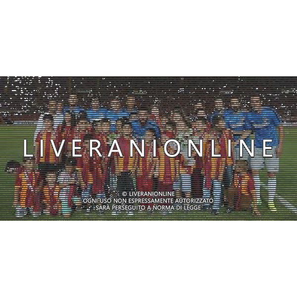 Friendly match between Galatasaray and Atletico Madrid at Ataturk stadium in Izmir. Score: Galatasaray 0 - Atletico Madrid 0 Pictured: Atletico Madrid players with children MECZ TOWARZYSKI SEZON 2014/2015 PILKA NOZNA GALATASARAY vs ATLETICO MADRYT FOT. SESKIM/NEWSPIX.PL POLAND, TURKEY, GERMANY, AUSTRIA AND UK OUT !!! --- Newspix.pl *** Local Caption *** www.newspix.pl mail us: info@newspix.pl call us: 0048 022 23 22 222 --- Polish Picture Agency by Ringier Axel Springer Poland