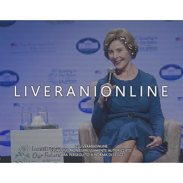 Former first lady Laura Bush participates in a conversation with first lady Michelle Obama on \'Investing in our Future at the U.S. - Africa Leaders Summit at the John F. Kennedy Center for the Performing Arts in Washington, D.C. on Wednesday, August 6, 2014. AG ALDO LIVERANI SAS ONLY ITALY