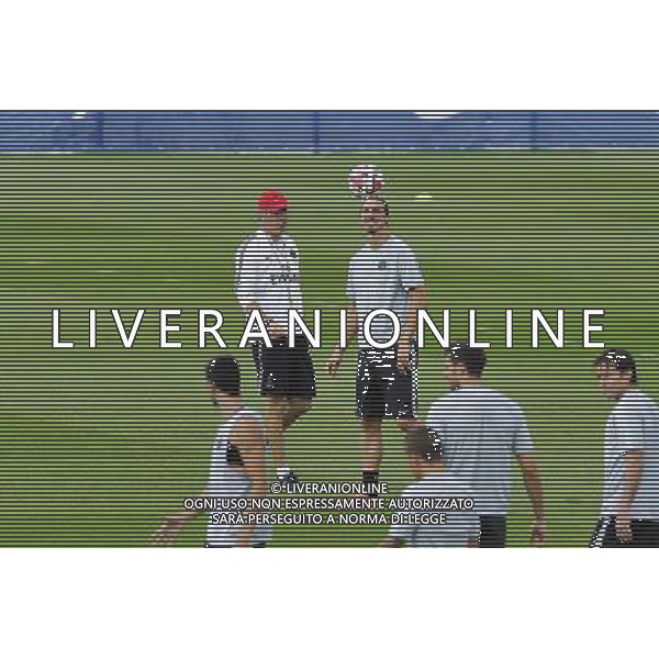 Laurent Blanc / Zlatan Ibrahimovic - 07.08.2014 - Entrainement Paris Saint Germain - Centre d\'entrainement Ooredoo Photo : Aurelien Meunier / Icon Sport ag aldo liverani sas only italy