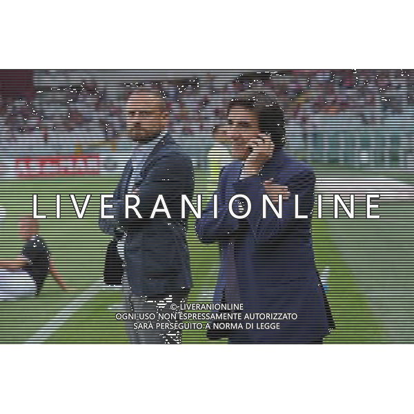 UEFA Europa League - 3Â° turno preliminare Torino 7-08-2014 Stadio Olimpico Torino - Brommapojkarna nella foto Gianluca Petrachi direttore sportivo del Torino a SX e Urbano Cairo presidente del Torino foto Roberto Garavaglia - ag. Aldo Liverani