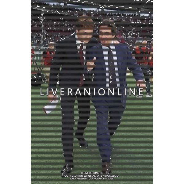 UEFA Europa League - 3Â° turno preliminare Torino 7-08-2014 Stadio Olimpico Torino - Brommapojkarna nella foto Alberto Barile a SX e Urbano Cairo rispettivamente responsabile marketing e presidente del Torino foto Roberto Garavaglia - ag. Aldo Liverani