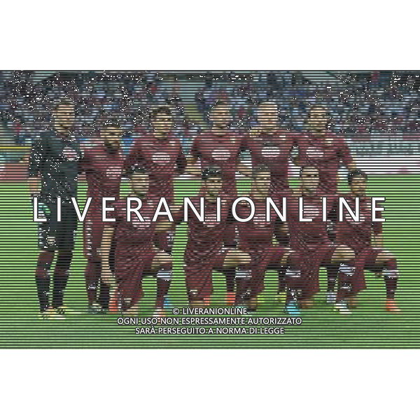 UEFA Europa League - 3Â° turno preliminare Torino 7-08-2014 Stadio Olimpico Torino - Brommapojkarna nella foto la formazione del Torino in piedi da SX Daniele Padelli - Antonio Nocerino - Matteo Darmian - Marcelo Larrondo - Kamil Glik - Emiliano Moretti; in basso da SX Cesare Bovo - Marco Benassi - Ruben Perez - Cristian Molinaro - Vitor Barreto foto Roberto Garavaglia - ag. Aldo Liverani