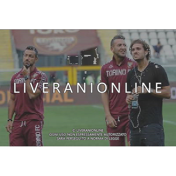 UEFA Europa League - 3Â° turno preliminare Torino 7-08-2014 Stadio Olimpico Torino - Brommapojkarna nella foto da SX Fabio Quagliarella (Torino) - Omar El Kaddouti (Torino) - Alessio Cerci (Torino) foto Roberto Garavaglia - ag. Aldo Liverani