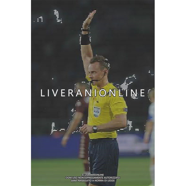UEFA Europa League - 3Â° turno preliminare Torino 7-08-2014 Stadio Olimpico Torino - Brommapojkarna nella foto l\'arbitro Pavel Raczkowski (Polonia) foto Roberto Garavaglia - ag. Aldo Liverani