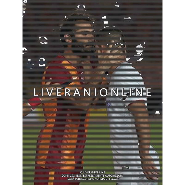 Friendly match between Galatasaray and Atletico Madrid at Ataturk stadium in Izmir. Score: Galatasaray 0 - Atletico Madrid 0 Pictured: Arda Turan of Atletico Madrid and Hamit Altintop of Galatasaray. PUBLICATIONxNOTxINxTUR Friendly Match between Galatasaray and Atletico Madrid AT Ataturk Stage in Izmir Score Galatasaray 0 Atletico Madrid 0 Arda Turan of Atletico Madrid and Hamit Altintop of Galatasaray PUBLICATIONxNOTxINxTUR AG ALDO LIVERANI SAS ONLY ITALY