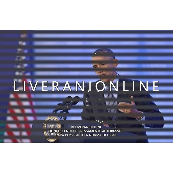 (140807) -- WASHINGTON, Aug. 7, 2014 () -- U.S. President Barack Obama speaks at a press conference during the U.S.-Africa Leaders Summit in Washington Aug. 6, 2014. The U.S. will help build a rapid response force in Africa in a new peacekeeping partnership with the continent, Obama said on Wednesday. (/Yin Bogu) (zhf) AG ALDO LIVERANI SAS ONLY ITALY