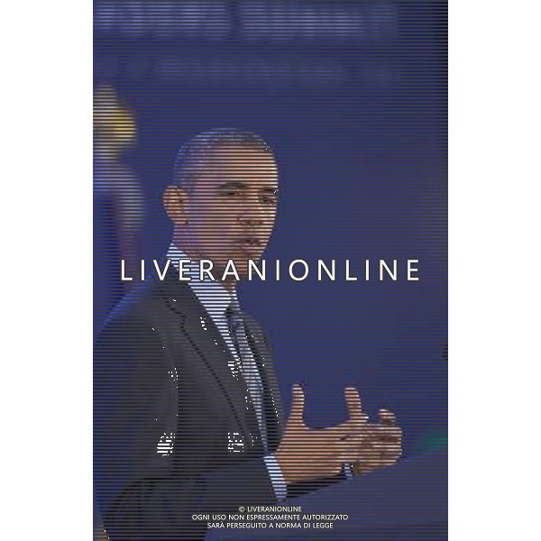 (140807) -- WASHINGTON, Aug. 7, 2014 () -- U.S. President Barack Obama speaks at a press conference during the U.S.-Africa Leaders Summit in Washington Aug. 6, 2014. The U.S. will help build a rapid response force in Africa in a new peacekeeping partnership with the continent, Obama said on Wednesday. (/Yin Bogu) (zhf) AG ALDO LIVERANI SAS ONLY ITALY