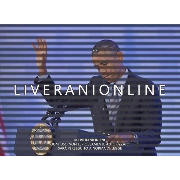(140807) -- WASHINGTON, Aug. 7, 2014 () -- U.S. President Barack Obama speaks at a press conference during the U.S.-Africa Leaders Summit in Washington Aug. 6, 2014. The U.S. will help build a rapid response force in Africa in a new peacekeeping partnership with the continent, Obama said on Wednesday. (/Yin Bogu) (zhf) AG ALDO LIVERANI SAS ONLY ITALY