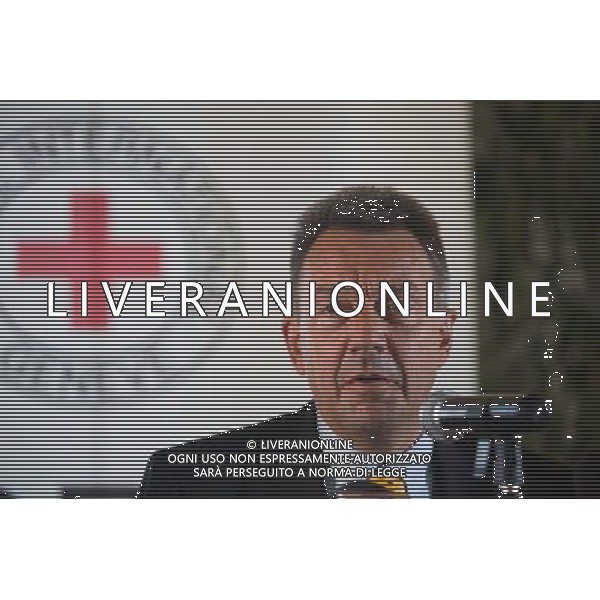 President of the International Committee of the Red Cross (ICRC) Peter Maurer speaks during a press conference in Jerusalem on August 7, 2014 following his visit to the Gaza Strip. During the month long fighting between Hamas and Israel in the Palestinian enclave hundreds of homes were destroyed leaving nearly half a million people displaced. Photo By: JINIPIX ©photoshot/Agenzia Aldo Liverani sas - ITALY ONLY - EDITORIAL USE ONLY - Il Presidente del Comitato Internazionale della Croce Rossa (CICR ) Peter Maurer parla nel corso di una conferenza stampa a Gerusalemme il 7 Agosto 2014 a seguito della sua visita alla Striscia di Gaza.