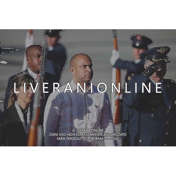(140807) -- BOGOTA, Aug. 7, 2014 () -- Haiti\'s Prime Minister Laurent Lamothe (C) takes part in a welcome ceremony at the military base of Catam in Bogota, capital of Colombia, on Aug. 6, 2014. Laurent Lamothe arrived in Bogota for the inauguration ceremony of Colombian President Juan Manuel Santos. (/Jhon Paz) (fnc) (ah) ©photoshot/Agenzia Aldo Liverani sas - ITALY ONLY - EDITORIAL USE ONLY - Cerimonia di inaugurazione per il secondo mandato del rieletto presidente colombiano Juan Manuel Santos a Bogota\', capitale della Colombia, il 7 agosto, 2014