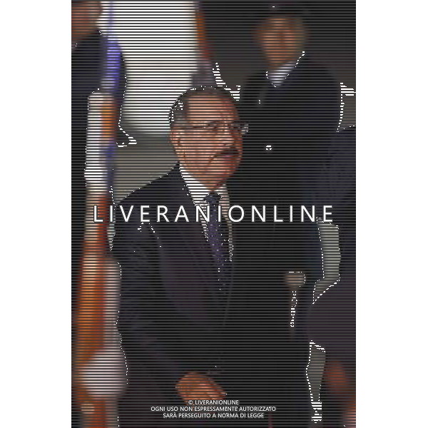 (140807) -- BOGOTA, Aug. 7, 2014 () -- President of the Dominican Republic Danilo Medina takes part in a welcome ceremony at the military base of Catam in Bogota, capital of Colombia, on Aug. 6, 2014. Danilo Medina arrived in Bogota for the inauguration ceremony of Colombian President Juan Manuel Santos. (/Jhon Paz) (fnc) (ah) ©photoshot/Agenzia Aldo Liverani sas - ITALY ONLY - EDITORIAL USE ONLY - Cerimonia di inaugurazione per il secondo mandato del rieletto presidente colombiano Juan Manuel Santos a Bogota\', capitale della Colombia, il 7 agosto, 2014