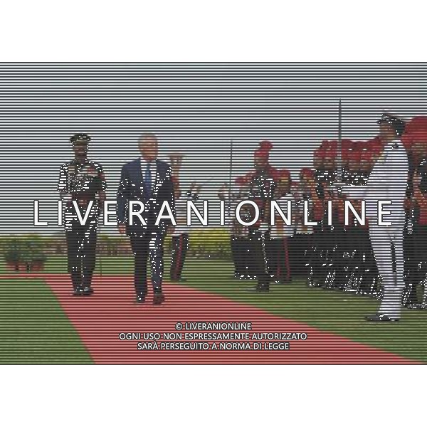 (140808) -- NEW DELHI, Aug. 8, 2014 () -- U.S. Defense Secretary Chuck Hagel (2nd L) inspects the guard of honor at the Defence Ministry headquarters at South Block in New Delhi, India on Aug. 8, 2014. Chuck Hagel arrived here Thursday on a three-day official visit, said official sources. (/Partha Sarkar) ©PHOTOSHOT/Agenzia Aldo Liverani sas - ITALY ONLY - EDITORIAL USE ONLY