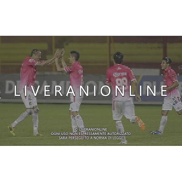 (140806) --SAN SALVADOR, Aug. 6, 2014 () -- Jose Maria Cardenas (2nd-L) of Mexico\'s Leon celebrates after scoring during a match of the CONCACAF\'s Champions League against El Salvador\'s Isidro Metapan, held in the Cuscatlan Stadium, in San Salvador, capital of El Salvador, on August 5, 2014. (/Oscar Rivera) (rt) ©photoshot/Agenzia Aldo Liverani sas - ITALY ONLY - EDITORIAL USE ONLY