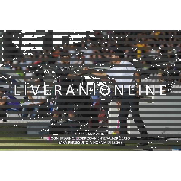 Alexandre Lacazette / Hubert FOURNIER - 07.08.2014 - Lyon / Mlada Boleslav - Tour preliminaire de Ligue Europa 2014/2015 Photo : Jean Paul Thomas / Icon Sport AG ALDO LIVERANI SAS ONLY ITALY