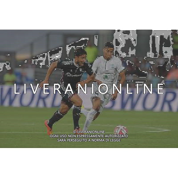 Nabil Fekir / Florian MILLA - 07.08.2014 - Lyon / Mlada Boleslav - Tour preliminaire de Ligue Europa 2014/2015 Photo : Jean Paul Thomas / Icon Sport AG ALDO LIVERANI SAS ONLY ITALY