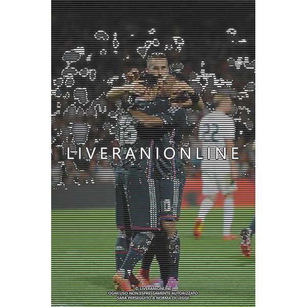 Maxime GONALONS / Alexandre Lacazette / Nabil Fekir - 07.08.2014 - Lyon / Mlada Boleslav - Tour preliminaire de Ligue Europa 2014/2015 Photo : Jean Paul Thomas / Icon Sport AG ALDO LIVERANI SAS ONLY ITALY