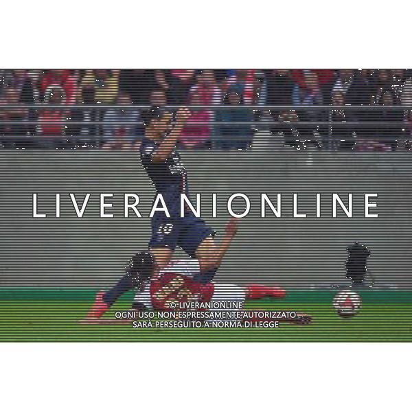 Zlatan IBRAHIMOVIC / Mickael TACALFRED faute du penalty - 08.08.2014 - Reims / Paris Saint Germain - 1er journee de Ligue 1 Photo : Dave Winter / Icon Sport AG ALDO LIVERANI SAS ONLY ITALY