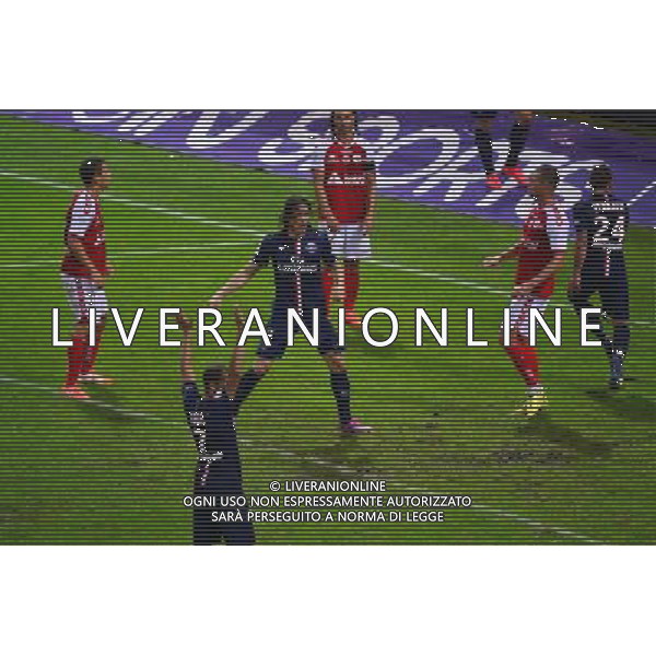 Joie Edinson CAVANI - 08.08.2014 - Reims / Paris Saint Germain - 1er journee de Ligue 1 Photo : Dave Winter / Icon Sport AG ALDO LIVERANI SAS ONLY ITALY