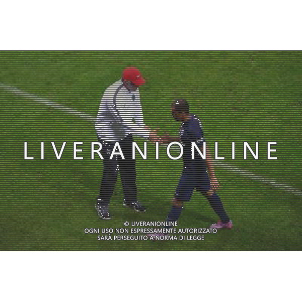 Laurent BLANC / LUCAS MOURA - 08.08.2014 - Reims / Paris Saint Germain - 1er journee de Ligue 1 Photo : Dave Winter / Icon Sport AG ALDO LIVERANI SAS ONLY ITALY