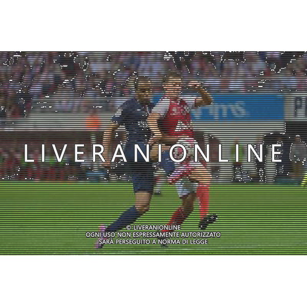 LUCAS MOURA / Franck SIGNORINO - 08.08.2014 - Reims / Paris Saint Germain - 1er journee de Ligue 1 Photo : Dave Winter / Icon Sport AG ALDO LIVERANI SAS ONLY ITALY