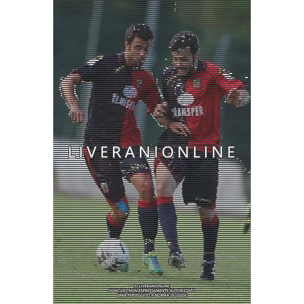 fumana e denilton CALCIO:LUMEZZANE SINGOLI.darfo(BS) 27 luglio 2014 ph Fotolive/Guitti Alessio AG ALDO LIVERANI SAS