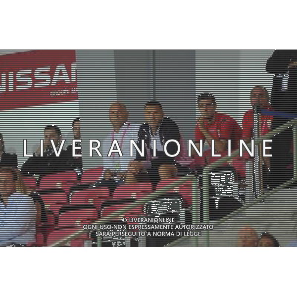 Pascal DUPRAZ en tribune / David Barriac - 09.08.2014 - Evian Thonon / Caen - 1er journee de Ligue 1 Photo : Jean Paul Thomas / Icon Sport /Agenzia Aldo Liverani sas - ITALY ONLY - EDITORIAL USE ONLY