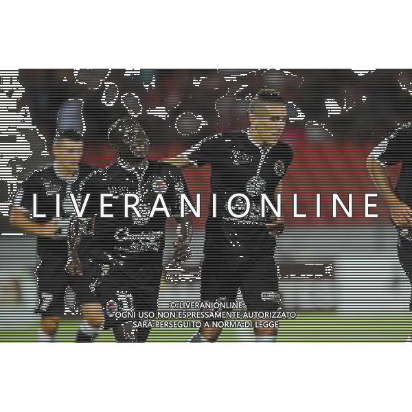 N\'golo KANTE / Florian RASPENTINO - 09.08.2014 - Evian Thonon / Caen - 1er journee de Ligue 1 Photo : Jean Paul Thomas / Icon Sport /Agenzia Aldo Liverani sas - ITALY ONLY - EDITORIAL USE ONLY