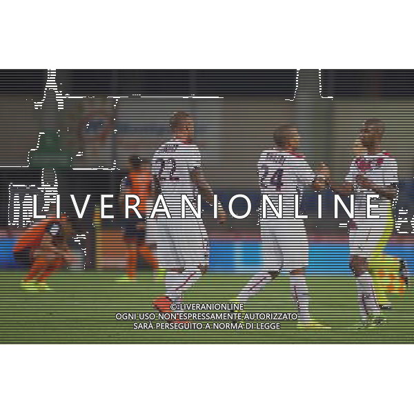 joie BORDEAUX / Wahbi KHAZRI / Diego ROLAN - 09.08.2014 - Montpellier / Bordeaux - 1er journee de Ligue 1 Photo : Nicolas Guyonnet / Icon Sport /Agenzia Aldo Liverani sas - ITALY ONLY - EDITORIAL USE ONLY