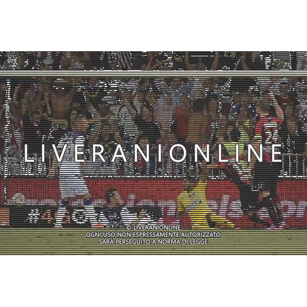 Goal Dario CVITANICH / Zacharie BOUCHER - 09.08.2014 - Nice / Toulouse - 1er journee de Ligue 1 Photo : Fred Porcu / Icon Sport /Agenzia Aldo Liverani sas - ITALY ONLY - EDITORIAL USE ONLY