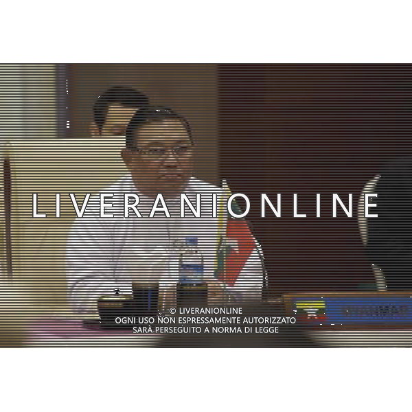 (140809) -- NAY PYI TAW, Aug. 9, 2014 () -- Myanmar Foreign Minister U Wunna Maung Lwin attends the China-ASEAN Ministeral Meeting at Myanmar International Convention Center (MICC) in Nay Pyi Taw, Myanmar, Aug. 9, 2014. (/U Aung) ©photoshot/Agenzia Aldo Liverani sas - ITALY ONLY - EDITORIAL USE ONLY
