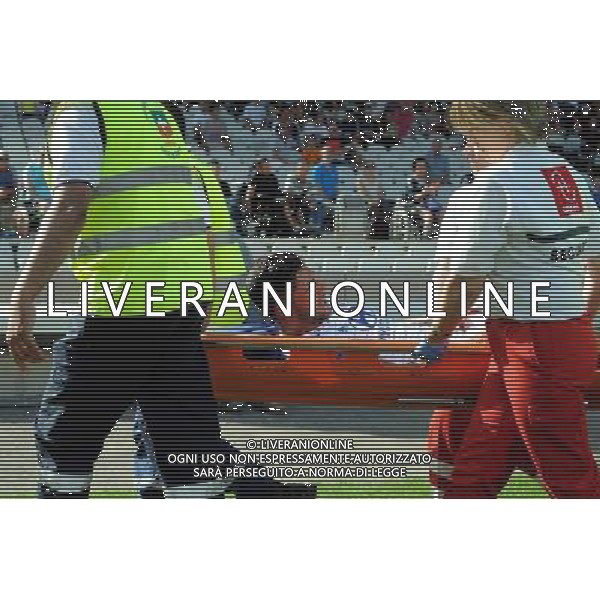 Blessure de Nabil FEKIR - 10.08.2014 - Lyon / Rennes - 1er journee de Ligue 1 Photo : Jean Paul Thomas / Icon Sport AG ALDO LIVERANI SAS ONLY ITALY