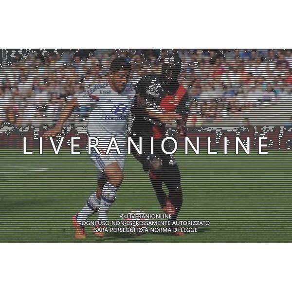 Nabil FEKIR / Cheik MBENGUE - 10.08.2014 - Lyon / Rennes - 1er journee de Ligue 1 Photo : Jean Paul Thomas / Icon Sport AG ALDO LIVERANI SAS ONLY ITALY