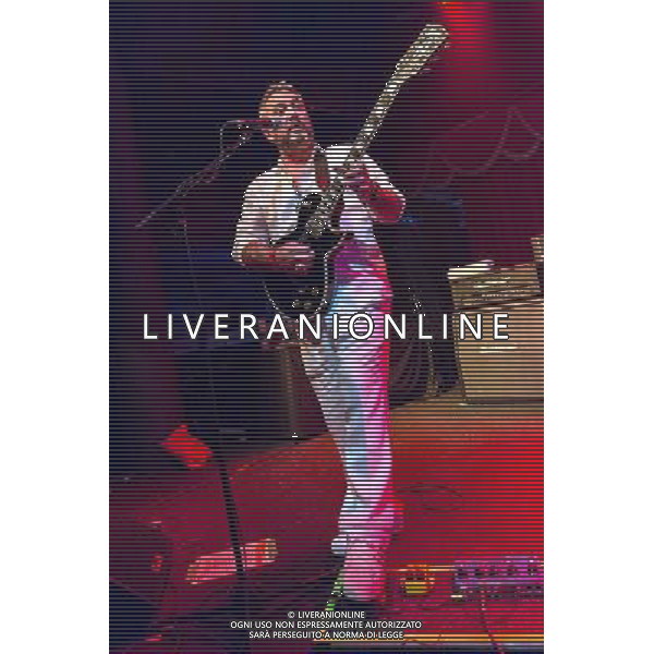 Fun Lovin\' Criminals (FLC) - Hugh Thomas (vocals, guitar) performing live on his 46th birthday in concert at the Brooklyn Bowl, Greenwich, London, United Kingdom Date: 09/08/2014 AG ALDO LIVERANI SAS ONLY ITALY