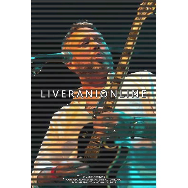 Fun Lovin\' Criminals (FLC) - Hugh Thomas (vocals, guitar) performing live on his 46th birthday in concert at the Brooklyn Bowl, Greenwich, London, United Kingdom Date: 09/08/2014 AG ALDO LIVERANI SAS ONLY ITALY