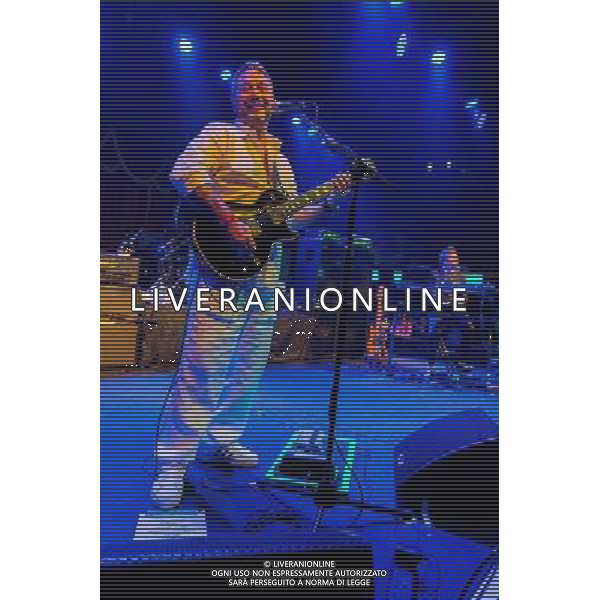 Fun Lovin\' Criminals (FLC) - Hugh Thomas (vocals, guitar) performing live on his 46th birthday in concert at the Brooklyn Bowl, Greenwich, London, United Kingdom Date: 09/08/2014 AG ALDO LIVERANI SAS ONLY ITALY