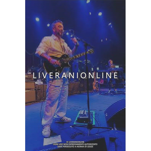 Fun Lovin\' Criminals (FLC) - Hugh Thomas (vocals, guitar) performing live on his 46th birthday in concert at the Brooklyn Bowl, Greenwich, London, United Kingdom Date: 09/08/2014 AG ALDO LIVERANI SAS ONLY ITALY