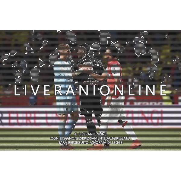 Benjamin LECOMTE / Anthony MARTIAL - 10.08.2014 - Monaco / Lorient - 1er journee de Ligue 1 Photo : Fred Porcu / Icon Sport AG ALDO LIVERANI SAS ONLY ITALY