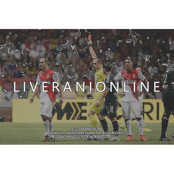 Expulsion de Ricardo CARVALHO - 10.08.2014 - Monaco / Lorient - 1er journee de Ligue 1 Photo : Fred Porcu / Icon Sport AG ALDO LIVERANI SAS ONLY ITALY