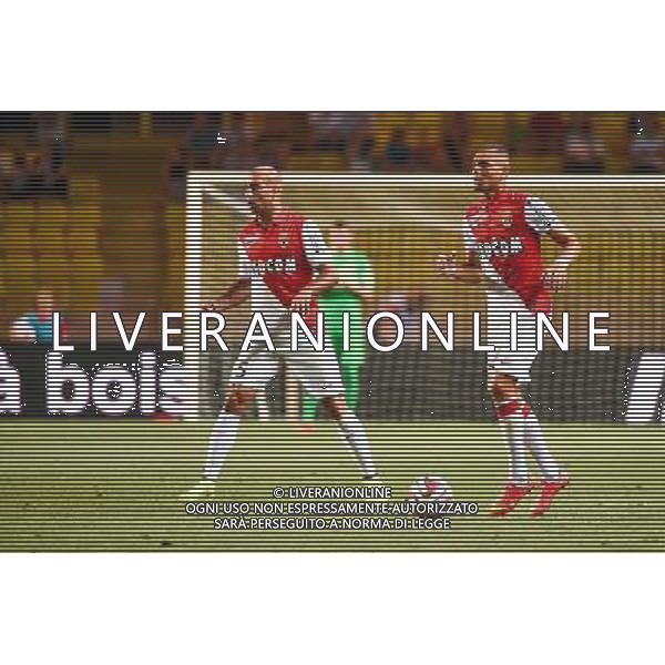 Aymen ABDENNOUR / Layvin KURZAWA - 10.08.2014 - Monaco / Lorient - 1er journee de Ligue 1 Photo : Fred Porcu / Icon Sport AG ALDOL IVERANI SAS ONLY ITALY AG ALDO LIVERANI SAS ONLY ITALY