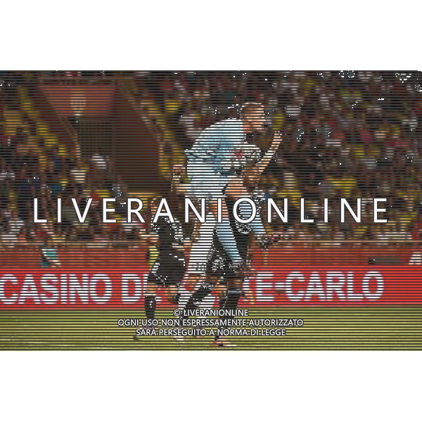 Benjamin LECOMTE / Yoann WACHTER - 10.08.2014 - Monaco / Lorient - 1er journee de Ligue 1 Photo : Fred Porcu / Icon Sport AG ALDOL IVERANI SAS ONLY ITALY AG ALDO LIVERANI SAS ONLY ITALY
