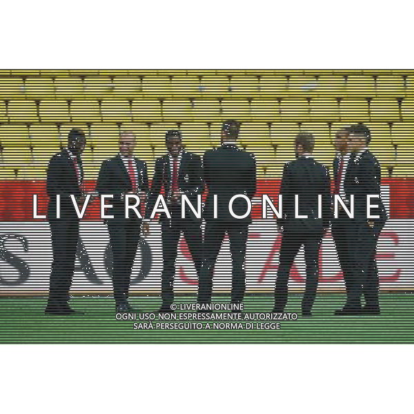Groupe Monaco - Tiemoue BAKAYOKO / Aymen ABDENNOUR / Geoffrey KONDOGBIA / FABINHO / Lucas OCAMPOS - 10.08.2014 - Monaco / Lorient - 1er journee de Ligue 1 Photo : Fred Porcu / Icon Sport AG ALDOL IVERANI SAS ONLY ITALY AG ALDO LIVERANI SAS ONLY ITALY