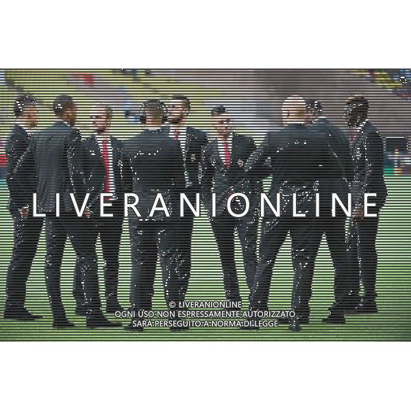 Groupe Monaco - Valere GERMAIN / Marc Aurele CAILLARD / Yannick FERREIRA CARRASCO / Tiemoue BAKAYOKO - 10.08.2014 - Monaco / Lorient - 1er journee de Ligue 1 Photo : Fred Porcu / Icon Sport AG ALDOL IVERANI SAS ONLY ITALY AG ALDO LIVERANI SAS ONLY ITALY