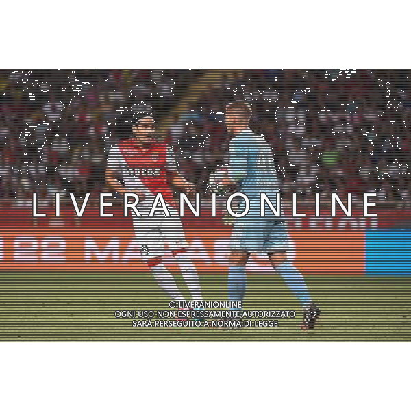 Radamel FALCAO / Benjamin LECOMTE - 10.08.2014 - Monaco / Lorient - 1er journee de Ligue 1 Photo : Fred Porcu / Icon Sport AG ALDOL IVERANI SAS ONLY ITALY AG ALDO LIVERANI SAS ONLY ITALY