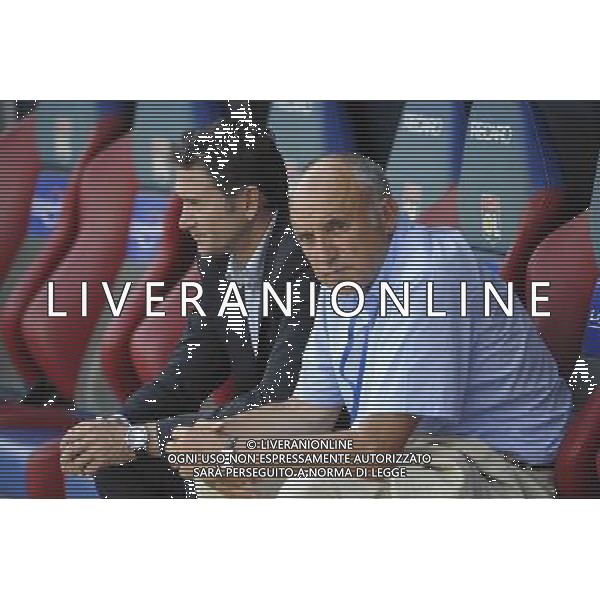 Philippe MONTANIER / Rene RUELLO - 10.08.2014 - Lyon / Rennes - 1er journee de Ligue 1 Photo : Jean Paul Thomas / Icon Sport AG ALDO LIVERANI SAS ONLY ITALY