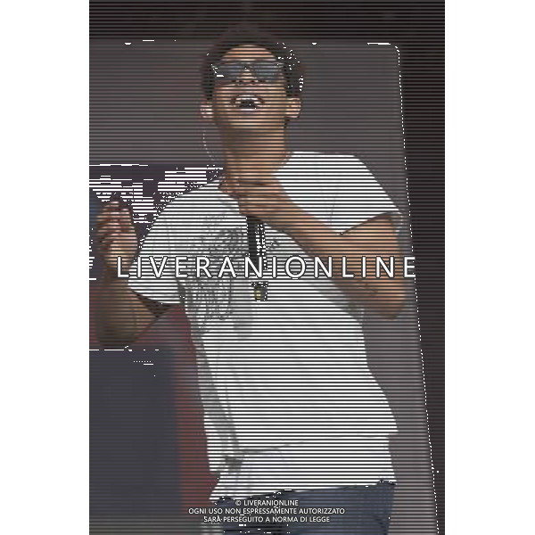 Jordan Stephens of Rizzle Kicks performs at Total Access Live, Betley Court Farm, Staffordshire, England, 9th August 2014. ©PHOTOSHOT/Agenzia Aldo Liverani sas - ITALY ONLY - EDITORIAL USE ONLY
