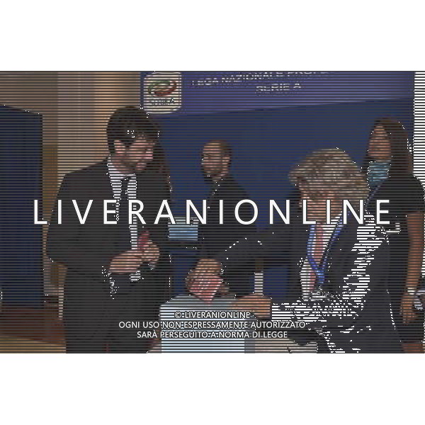 ROMA 11-08-2014 ASSEMBLEA ELETTORALE PER LA PRESIDENZA FEDERALE NELLA FOTO ANDREA AGNELLI- MASSIMO FERRERO FOTO FABRIZIO CORRADETTI-AG ALDO LIVERANI SAS