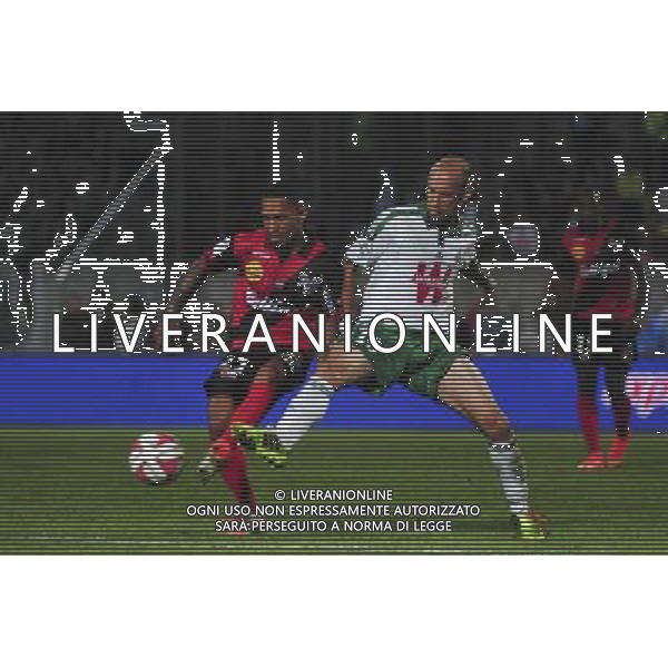 Sylvain Marveaux / Jonathan Brison - 09.08.2014 - Guingamp / Saint Etienne - 1er journee de Ligue 1 Photo : Philippe Le Brech / Icon Sport AG ALDO LIVERANI SAS ONLY ITALY